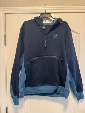 Messi Men’s Navy & Light Blue Half-Zip Hoodie